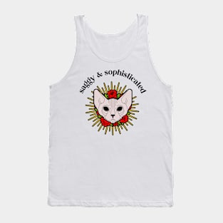 saggy and sophisticated sphynx cat Tank Top